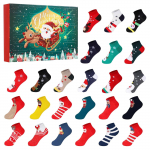 J&otilde;ulude tagasivaatuskalender sisaldab 24 paari j&otilde;ulusokke kalender j&otilde;ulude tagasivaatuskarp One Size valge