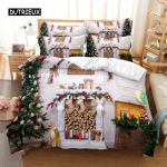 J&otilde;uluvoodipesukomplekt Tekikott Pol&uuml;ester Tekikate Padjap&uuml;&uuml;r 3D Queen King Double Full Twin Single 3 tk 2 tk Magamistuba EU single(135x200cm)