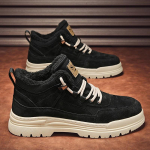 Loaferid Vabaaja Tossud Vabaaja Kingad Nahkkingad Meeste Tossud Sport ja Vaba aeg K&otilde;rged Saapad Talvespordijalatsid meestele Mood 42 must