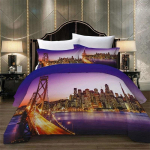 Pariisi torn Londoni linnavaade Big Ben Punane telefoniputka Buss Tr&uuml;kitud Voodipesukomplekt Tekikate+Padjap&uuml;&uuml;r USA AU EL Suurus 70x133cm 2pcs