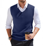 Meeste V-kaelusega varrukateta silmkoeline vest XL