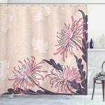 Veekindel du&scaron;ikardin Vitraažid heinamaa lilled Dragonfly pol&uuml;esterkangas vannikardin Avaleht el Vannitoa du&scaron;ikardin W165xH180cm