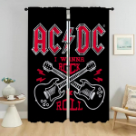 K&ouml;&ouml;gikardinad kaamera AC&DC jaoks, aknakardin tuppa, 2 paneeli, kodu interj&ouml;&ouml;rikardinad, varjud, Halloweeni dekoratsioon, vahesein W50xH70cmx2pcs-CL