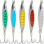 5 tk 7 cm/21 g/0,741 oz metallist spinner-lantide komplekt kalap&uuml;&uuml;gi peibutis litritega spinner k&otilde;va s&ouml;&ouml;t mere-j&auml;rve p&uuml;&uuml;givahend 5Pcs
