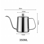 350/600 ml kaanega kohvikann, pikk tila, peene suu kann 304 roostevabast terasest kohvikann K&auml;sitsi kallatav kohvit&ouml;&ouml;riist
