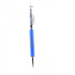 Pierres et Min&eacute;raux. Stylo min&eacute;raux Saphir brut Madagascar. Couleur Bleu.