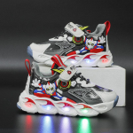 2024 Luminous Boys Helendavad jalan&otilde;ud Tuledega tossud Kingad Laste multifilm Led Light Kingad Tide 26