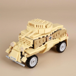 Teise maailmas&otilde;ja s&otilde;jalised tankirelvad ehitusplokid m&auml;nguasi MOC Saksa USA s&otilde;dur soomustatud auto kahur veoauto s&otilde;iduki tellised m&auml;nguasjad poistele kingitus