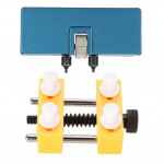 Professionaalne kellaparandust&ouml;&ouml;riistade komplekt Kellakorpuse tagakaane avaja koos kinnitusalusega valge