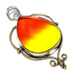 Bi-Color Tourmaline Two Tone 925 Sterling Silver Pendant 2.29 i3r95