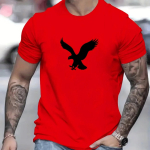 Moodne meeste T-s&auml;rk 3D Eagles Prindiga Meeste Topid Vabaaja t&auml;nava l&uuml;hikeste varrukatega suvine O-kaelusega T-s&auml;rk meeste &uuml;lisuurte r&otilde;ivaste jaoks S beež