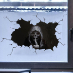 30*40cm Happy Halloweeni vaikse pealuu kleebisakna kodukaunistuse kleebis autokleebise sisekujundus