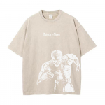 Meeste Pesuga Anime Attack On Titan T-s&auml;rk Hip Hop Streetwear Graafilise Tr&uuml;kiga &Uuml;lem&otilde;&otilde;duline T-s&auml;rk L&uuml;hikeste Varrukatega Puuvillane Lai Vanakooli Top XL