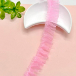 2cm Valge Pulber-sinine ja Must Kortsus Seene Pits T&uuml;ll DIY Koti, M&auml;nguasja ja R&otilde;iva Kaunistamiseks helekollane v&auml;rv