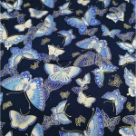 1 tk 100% puuvill jaapani stiilis pronksiga kaetud kangas, tr&uuml;kitud riie lapit&ouml;&ouml;ks, tepimiseks, Dly &otilde;mblemiseks, padjakate, diivanikate 19.6x58.3inch sinine