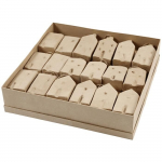 Assortiment de maisons en papier m&acirc;ch&eacute; &agrave; suspendre - 36 pcs