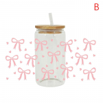 3D UV Dtf &uuml;lekande kleebised 16 oz tassi &uuml;mbrised joonisfilmi vibu prinditud isetehtud klaaskeraamika metallnaha jaoks