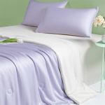 2024 Lahe veepesu J&auml;&auml;siid Kahekordne kombinatsioon Suvine jahe tekk K&uuml;lma &otilde;hu konditsioneer &Otilde;huke tekk Valge hane udusulg 150 lilla