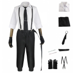 Anime Bungou Stray Dogs Tiger kapuutsiga manuse Cosplay kost&uuml;&uuml;m Halloweeni cosplay rollim&auml;ngu lavakost&uuml;&uuml;m Uued Jaapani anime cosplay riided XS