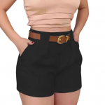 Naiste suvep&uuml;ksid, k&otilde;rge v&ouml;&ouml;kohaga, n&ouml;&ouml;pidega, lukuga, laiad jalad, taskutega, l&otilde;dva l&otilde;ikega l&uuml;hikesed p&uuml;ksid XXL must