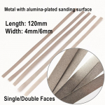 10 pcs Dental Metal Polishing Stick Strip Alumina-Plated Sanding Surface Dentist Whitening Materials Single/Double Side 6mm Single 10pcs