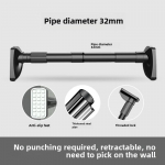 Puurita teleskoopvarras: Lihtsalt paigaldatav riiete kuivatamine ja magamistoa kardinapuu, riidepuu, du&scaron;i- ja uksekardin, riidekapi tugi Reinforced, Holds ~360 lbs: 85-145CM