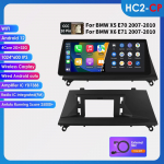Ossuret 10.25 Carplay Android 13 Autoradio BMW X5 E70 X6 E71 CCC CIC autode nutikate s&uuml;steemide raadiole GPS-navigaator Stereo DSP Bluetooth SWC Peakomplekt HC2 2G 32G
