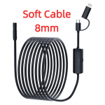 HD Mini Kaamera 1m/2m/5m/10M J&auml;ik Painduv Toru Lightning TYPE-C Boreskoop Videoinspektsioon IOS/Android Autokaamera Endoskoop 8mm 1m