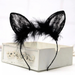 1 tk Kassik&otilde;rvad Sulgedest Pitsist Rebasek&otilde;rvad Peapaelad Naised Armas Kost&uuml;&uuml;m Lapsed Juuksepaelad Tantsupeo Peaehted Juukseaksessuaarid must