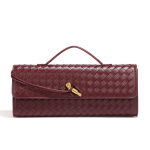 Isikup&auml;rastatud ja k&otilde;rgekvaliteediline kootud &otilde;htus&ouml;&ouml;gikott, elegantne k&auml;eshoitav &otilde;lakott naistele, vintage horisontaalne baguette-kott, vabaaja crossbody-kott