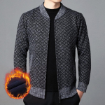 S&uuml;gis- ja talvine meeste fliisist paksendatud kampsun, krae vabaaja kootud moodne meeste mantel 165