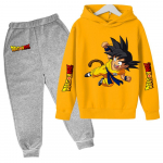 2025 MINISO Uus Talv Dragon Ball Kapuutsiga dressipluusid+p&uuml;ksid Lasteriided Poisid Goku Komplektid Lastele Suurused 100-160 T&auml;navakost&uuml;&uuml;m Kawaii Mood Topid Anime 160