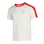 PUMA Hingav Vabaaja &Uuml;mmarguse Kaelusega Pullover L&uuml;hikeste Varrukatega T-s&auml;rk Meeste Topid Kreemjasvalge 629229-65 2XL white