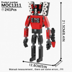 MOOXI Skibidi Tualettlaagri Komplekt MOC Klotsid M&auml;ng Super Titaan Boss Woofer TV Kaamera K&otilde;lar Sireen Mees Boss Ehitusklotsid Laste M&auml;nguasjad