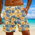 Meeste moe Hawaii mustriga elastse v&ouml;&ouml;kohaga vabaaja joogap&uuml;ksid rannap&uuml;ksid L