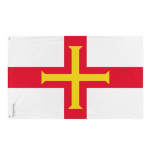 Drapeau - Guernesey - 96 x 144 cm - Pol&uuml;ester - J&auml;lje rekto/verso - &OElig;illets en fer