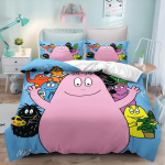 Barbapapa multikas tekikott Anime 3D-tr&uuml;kiga Armas laste magamistoakomplekt Pol&uuml;ester T&auml;iskasvanu kingitus 2/3 tk Voodipesu AU Double(180x210cm)