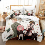 3D prindiga Anime SPY&times;FAMILY voodipesukomplektid tekikotikomplekt padjap&uuml;&uuml;riga &Uuml;heinimesevoodi T&auml;issuuruses Kuninganna Kuningas Voodiriided Voodipesu Kodutekstiil EU single(135x200cm)