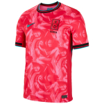 Nike Dri-Fit SS24 Korea Seeria Logo Mood &Uuml;mmargune Kaelaosa L&uuml;hikeste Varrukatega Jalgpallis&auml;rk Meeste Topid Punane HJ6546-679 S