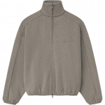Fear of God Essentials Kaasaegne fliisist dressipluus torukestaga Homestead Heather Meeste pealiskate Beež 202SP256893F S