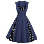 Kevadine ja s&uuml;gisene mood naiste kleit suure seelikuga, retro punane t&auml;piline keskmise pikkusega seelik, vabaaja varrukateta kleit XXXL black