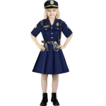 Halloweeni laste politseivormi komplekt pikkade varrukatega, Halloweeni cosplay professionaalne m&auml;ng mees- ja naispolitseivorm S beige