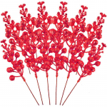 10 TK j&otilde;ulude s&auml;ramarjade varred Kunstlik j&otilde;ulusimulatsioon Holly Berries m&auml;nnioks j&otilde;ulupuu kaunistuste jaoks puhkemaja sisekujundus 10PCS