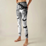 Naiste p&uuml;ksid Halloweeni tr&uuml;kitud venivad pehme p&otilde;hjaga vabaaja p&uuml;ksid kodus L