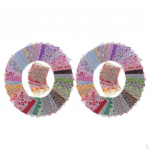 100pcs Floral Printed Fabric Bundle DIY Patchwork x10cm