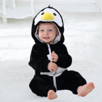Baby Rompers Kigurumi Animal Kapuutsiga v&auml;ikelapsele Poistele T&uuml;drukutele Riided Vasts&uuml;ndinutele Riided Pidžaama 100