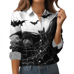 Naiste s&auml;rgipluus Prindiga n&ouml;&ouml;biga pikkade varrukatega vabaaja tavaline s&auml;rgikraega tavaline topp M must