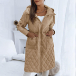 Naiste pikad tepitud jakid lukuga kapuutsiga n&ouml;&ouml;rv&ouml;&ouml;kohaga taskutega mantlid XL must