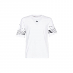 Adidas Originals Trefoil Outline Tee &Uuml;mmarguse kaelusega l&uuml;hikeste varrukatega T-s&auml;rk Meeste Topid Valge DU8536 L