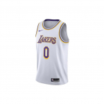 Nike NBA Vabaajaline L&otilde;tv Vintage Korvpallivest Lakers Kyle Kuzma Ei. 0 S&auml;rk Meeste Topid Valge AA7101-109 S